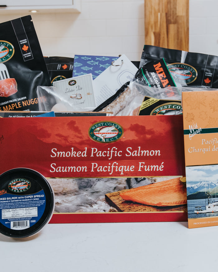Smoked salmon gift boxes