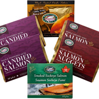 Canadian Smoked Salmon Sampler — 6-piece wild salmon gift collection