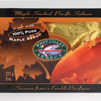 Maple Smoked Pacific Salmon Gift Box 227g — made with 100% pure maple syrup