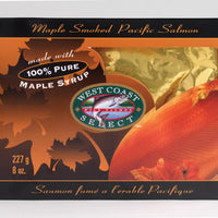 Maple Smoked Pacific Salmon Gift Box 227g — made with 100% pure maple syrup