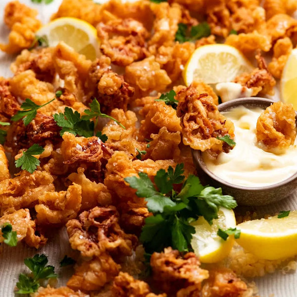 Pre Fried Breaded Squid rings and tentacles