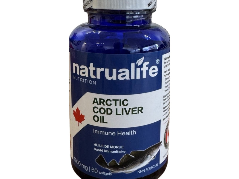 Arctic Cod Liver Oil 1000 mg, 60 softgels, front of bottle