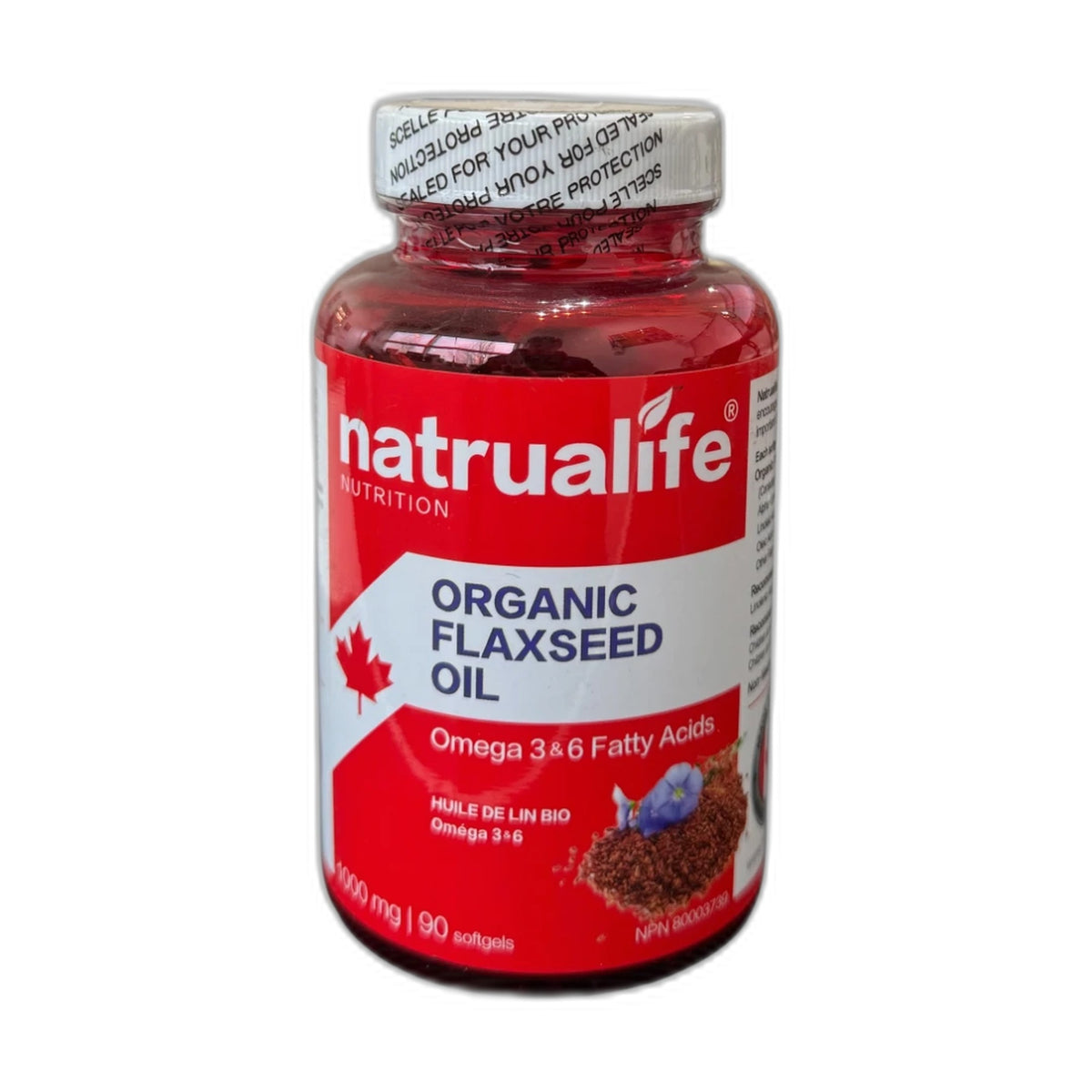 Organic Flaxseed Oil 1000 mg, 90 softgels
