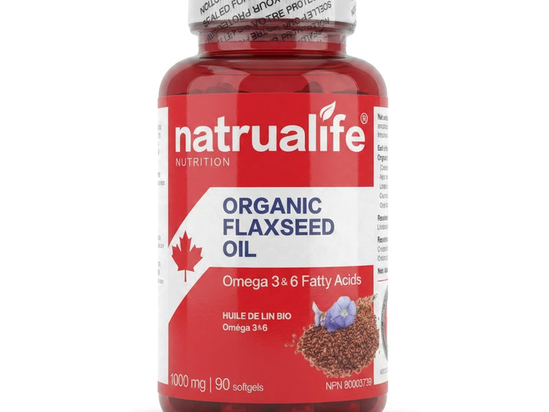 Organic Flaxseed Oil 1000 mg, 90 softgels