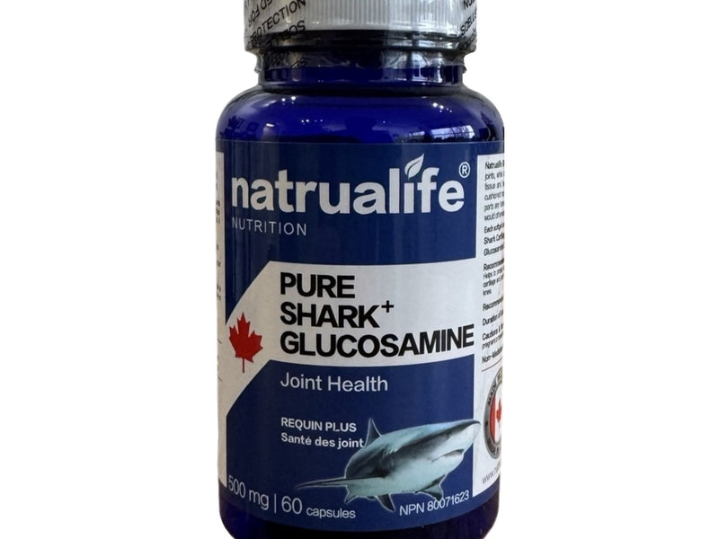 Pure Shark+ Glucosamine 500 mg, front of bottle