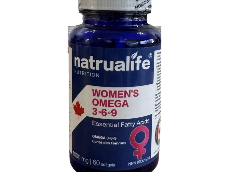 Women's Omega 3-6-9, 60 softgels, front of bottle