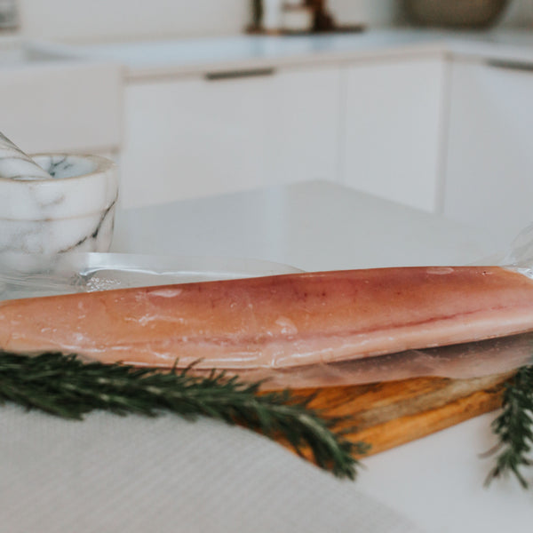 slice of fresh frozen fish