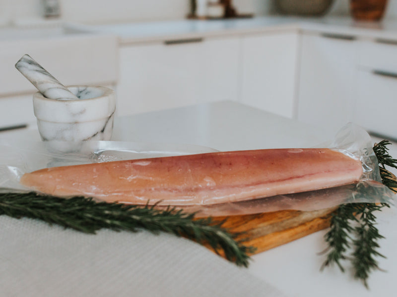 slice of fresh frozen fish